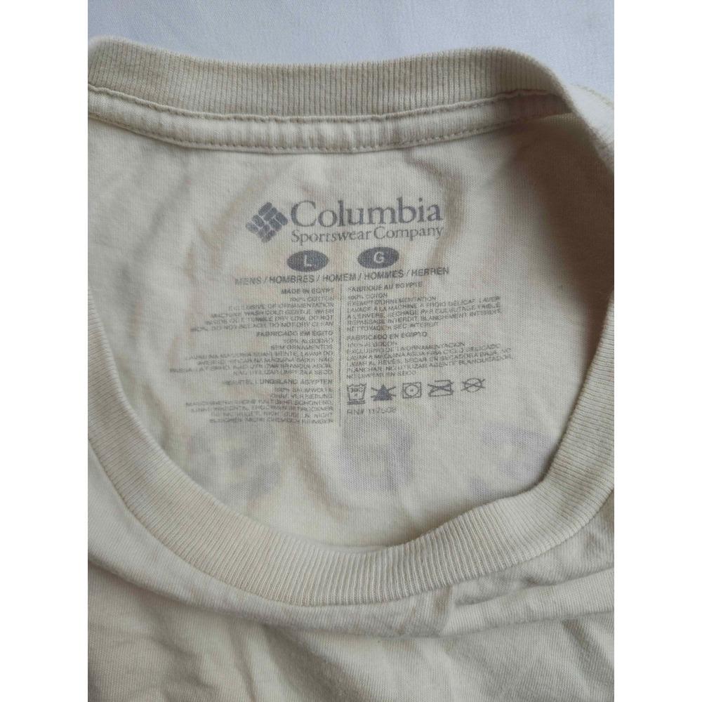 Columbia Mens Hide & Seek Champion Bigfoot‎ Graphic T-Shirt Beige Large - Picture 4 of 6